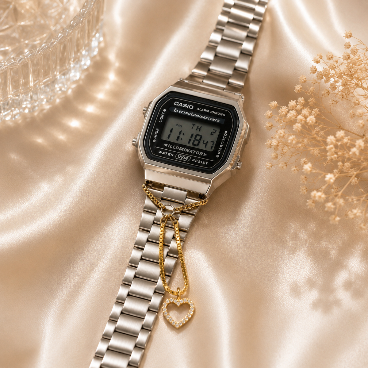Aarunya Heart Watch Charm