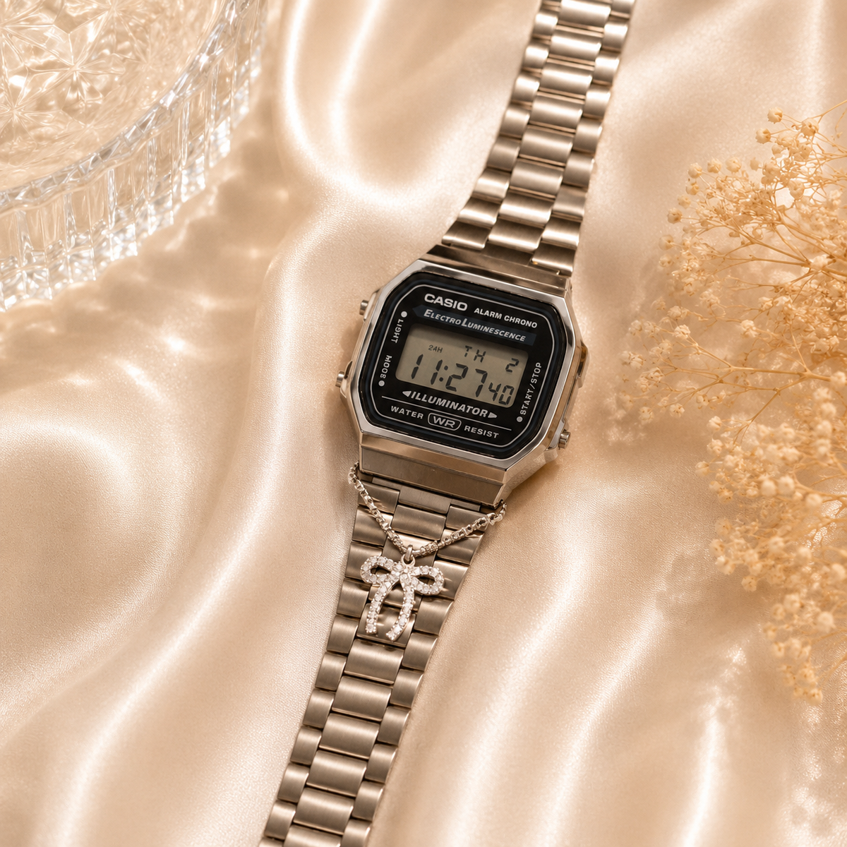 Aster Bow Watch Charm