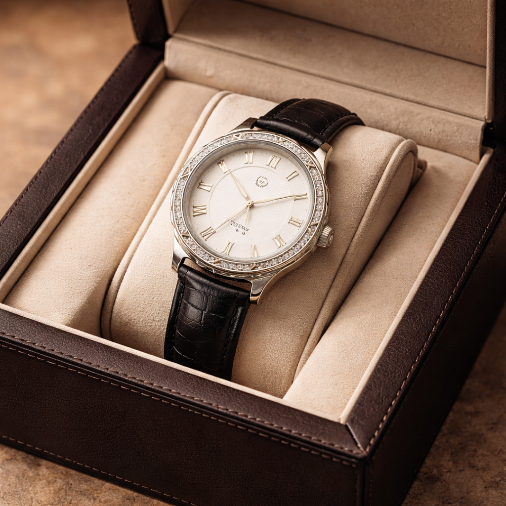 Regal Noir Leather Watch